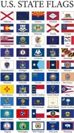American 50 State Flags Complete Set 5'x8' One of Each USA States