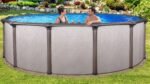 27'x54" Round Melenia Above Ground Pool - Features Bronze Metallic Top Ledges - Image 4