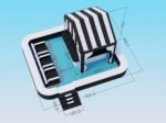 Large Size Inflatable Pool Bar Party Pool with Sofa & Seats Floating Pub - Image 8