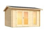 Technoflex Chic-Shed Banff 12.8 ft. W x 11.5 ft. D x 8.4 ft. H Solid Wood Shed with Double Door and Window - Image 4
