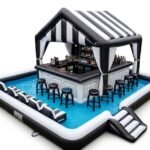 Large Size Inflatable Pool Bar Party Pool with Sofa & Seats Floating Pub