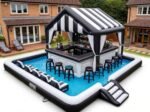 Large Size Inflatable Pool Bar Party Pool with Sofa & Seats Floating Pub - Image 3