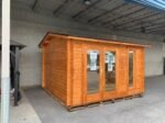 Technoflex Chic-Shed Banff 12.8 ft. W x 11.5 ft. D x 8.4 ft. H Solid Wood Shed with Double Door and Window - Image 5