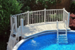 Vinylworks 5' x 13.5' Resin Above Ground Pool Deck Kit w/ Steps - Image 2