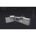 Outdoor Kitchen Signature Series 11 Piece Cabinet Set Gas Platinum Grill NewAge Products Wall Finish - Image 8