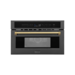 ZLINE Autograph Edition 30" 1.6 Cu Ft. Built Microwave Oven in Black Stainless Steel Accents