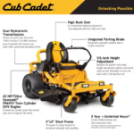 Cub Cadet Ultima ZT1 50″ Zero-Turn Riding Lawn Mower – Power, Precision & Comforts. - Image 8
