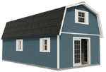 Handcrafted Homestead 16x20 XL Barn - Full Second Floor + Stairs