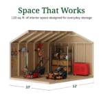 Little Cottage Co Value Gable Wood Shed Kit 10 x 12 - Image 9