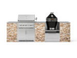 Outdoor Kitchen Signature Series 9 Piece Cabinet Set Gas Platinum Grill NewAge Products Wall Finish - Image 2