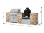 Outdoor Kitchen Signature Series 9 Piece Cabinet Set Gas Platinum Grill NewAge Products Wall Finish - Image 4