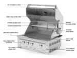 Outdoor Kitchen Signature Series 9 Piece Cabinet Set Gas Platinum Grill NewAge Products Wall Finish - Image 6
