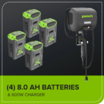 Greenworks 60V 42” Electric CrossoverZ Zero Turn Mower with 8 Ah Batteries and Dual Port Turbo Chargers - Image 4