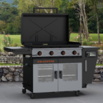 Blackstone Bronco Outdoor Combo Griddle 4-Burner 36 inch Propane Flat Top Grill with Vertical Pellet Smoker - Image 6