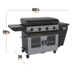 Blackstone Bronco Outdoor Combo Griddle 4-Burner 36 inch Propane Flat Top Grill with Vertical Pellet Smoker - Image 8