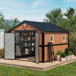 Outdoor oversized storage shed with locked windows for garden, backyard, patio, chicken coop - Image 2