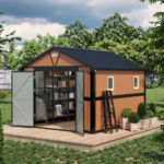 Outdoor oversized storage shed with locked windows for garden, backyard, patio, chicken coop - Image 5