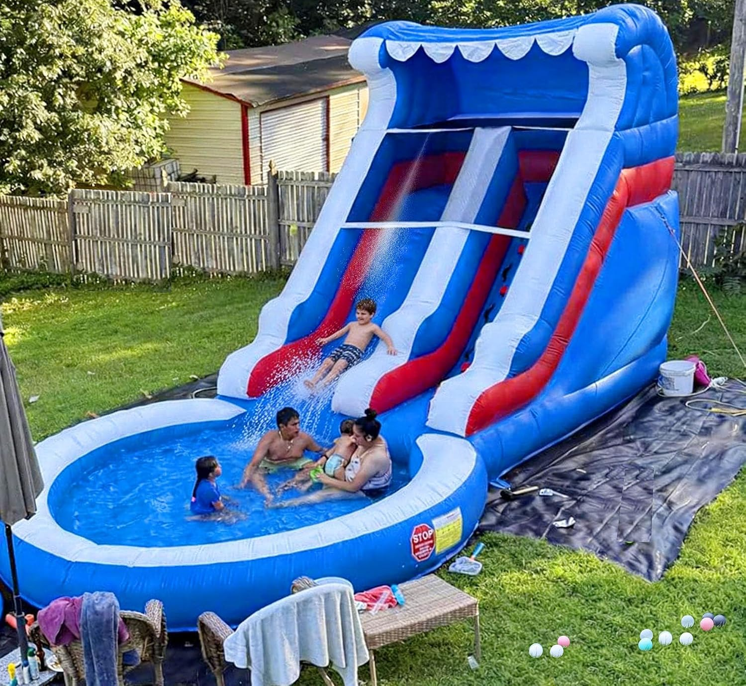 download - 2026-07-16T175354.490 24FT(L) Commercial Grade Water Slide for Adults - Without Blower- (Heavy Duty Full PVC) - Image 1