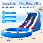 24FT(L) Commercial Grade Water Slide for Adults - Without Blower- (Heavy Duty Full PVC) - Image 7