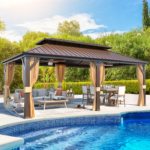 12X20 Hardtop Grill Gazebo with Hooks & Galvanized Roof – EROMMY