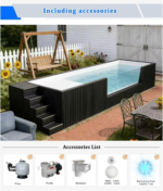 Custom Easy-to-Install Factory Container Swimming Pool 20ft Outdoor Family Fiberglass Above Ground - Image 3