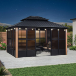 PURPLE LEAF Wood Grain Hardtop Sunroom Small