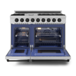 Thor Kitchen 48-Inch Gordon Ramsay Series Professional Gas Range with Pro-style Knobs in Black/Stainless Steel rsg48e - Image 5
