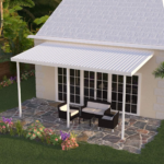 Four Seasons Outdoor Living Solutions Four Seasons OLS TWV Series wide x deep Aluminum Patio Cover with 20lb Snowload Posts