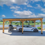 Backyard Discovery Kingsport Cedar Wood Carport with Steel Roof