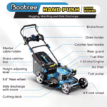 Gas Powered Push Lawnmower, Self-Propelled Gas Lawnmower, 21-Inch Cutting Deck, 201cc 4-Cycle Engine, 7 Levels Adjustable Cutting Height, 3-in-1 Functions - Image 4