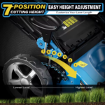 Gas Powered Push Lawnmower, Self-Propelled Gas Lawnmower, 21-Inch Cutting Deck, 201cc 4-Cycle Engine, 7 Levels Adjustable Cutting Height, 3-in-1 Functions - Image 5