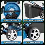 Gas Powered Push Lawnmower, Self-Propelled Gas Lawnmower, 21-Inch Cutting Deck, 201cc 4-Cycle Engine, 7 Levels Adjustable Cutting Height, 3-in-1 Functions - Image 9