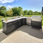 Range Emory Corner Outdoor Kitchen Island Bar