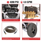 Simpson PowerShot Honda 4200 PSI Gas 4 GPM Pressure Washer 60456 - Image 7