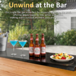 6 Ft. X 8 Ft. Cedar Wood Bar Gazebo With Countertop Shelves & TV Mount - Image 7