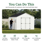Little Cottage Co Value Gable Wood Shed Kit 10 x 12 - Image 16