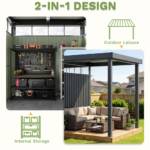 7x7 Metal Storage Shed with 7x7 Covered Porch - Image 14