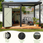 7x7 Metal Storage Shed with 7x7 Covered Porch - Image 12