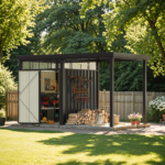 7x7 Metal Storage Shed with 7x7 Covered Porch - Image 7