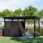 7x7 Metal Storage Shed with 7x7 Covered Porch - Image 3