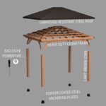 Backyard Discovery Barrington Cedar Wood Gazebo 12 x10 - Image 8