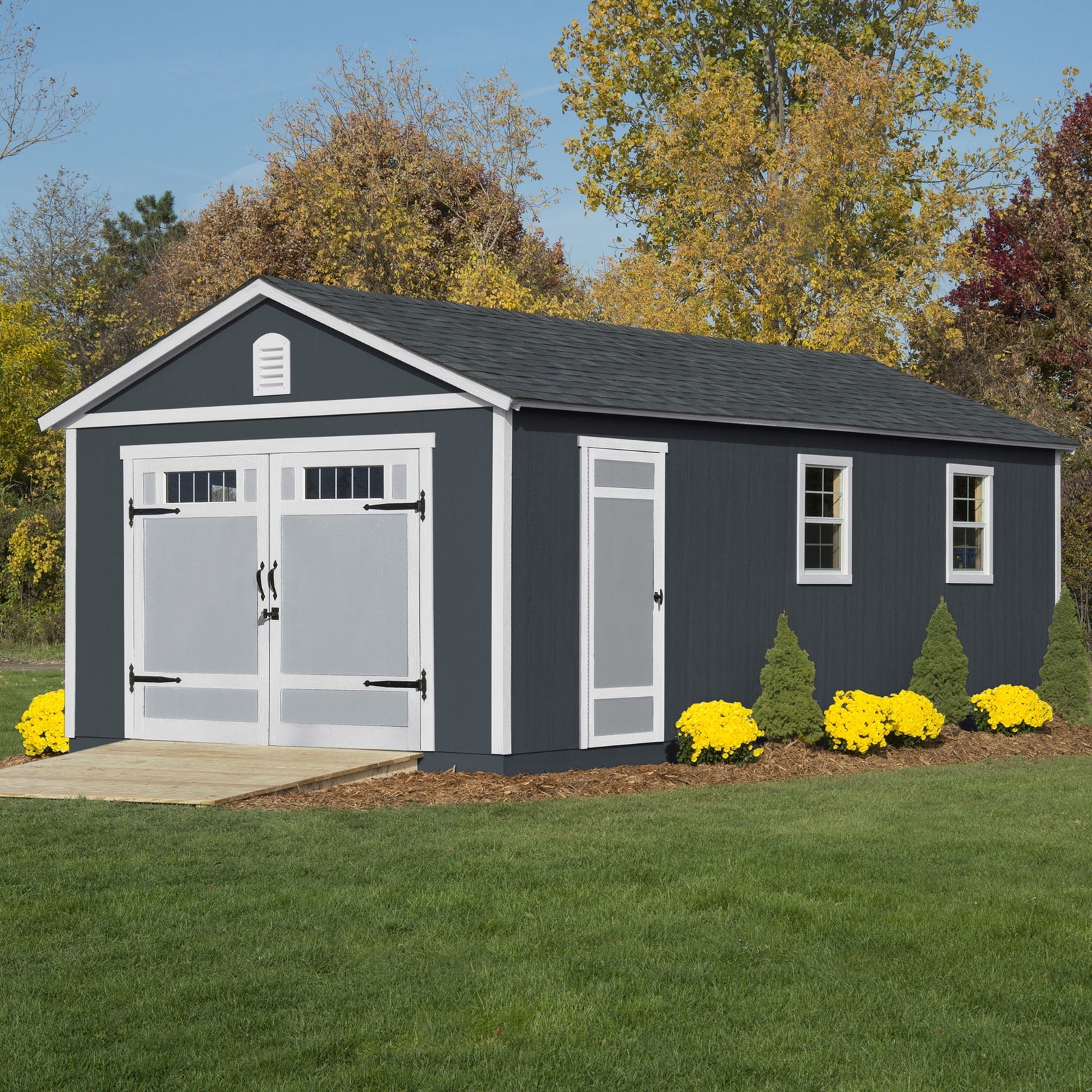 download (77) Handy Home Products Manhattan 12 ft. x 24 ft. Garage Wood Shed - Image 1
