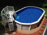 Vinylworks 5' x 13.5' Resin Above Ground Pool Deck Kit w/ Steps - Image 4