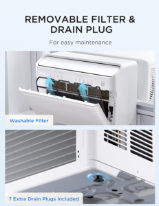 Midea 12,000 BTU Smart Inverter U-Shaped Window Air Conditioner maw12w1qwt - Image 4