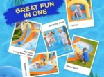 5-in-1 Iatable Water Slide Park, Water Bounce House w/Air Blower, Climbing Wall, Double Jump Area, Splash Pool, Water Cannon, W - Image 4