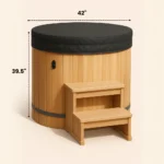 Barrel Stainless Steel Cold Plunge Tub for Recovery and Ice Bath Therapy - Image 6